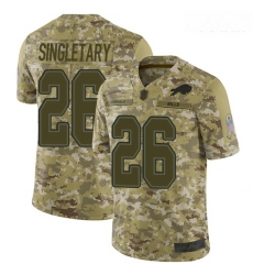 Bills #26 Devin Singletary Camo Youth Stitched Football Limited 2018 Salute to Service Jersey