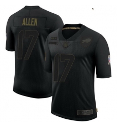 Youth Buffalo Bills 17 Josh Allen Black Limited 2020 Salute To Service Jersey