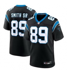 Men Carolina Panthers 89 Smith SR  Black Stitched Jersey