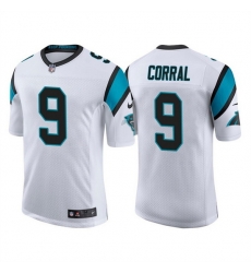 Men Carolina Panthers 9 Matt Corral 2022 White Stitched Jersey