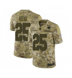 Mens Carolina Panthers 25 Eric Reid Limited Camo 2018 Salute to Service Football Jersey