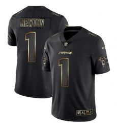 Nike Panthers 1 Cam Newton Black Gold Vapor Untouchable Limited Jersey