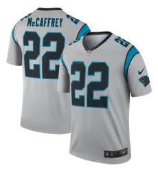 Nike Panthers 22 Christian McCaffrey Silver Inverted Legend Jersey