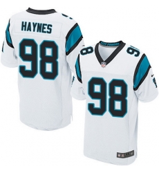 Nike Panthers #98 Marquis Haynes White Mens Stitched NFL Elite Jersey