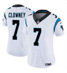 Women Carolina Panthers 7 Jadeveon Clowney White Stitched Jersey