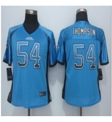 Women New Panthers #54 Shaq Thompson Blue Alternate Stitched NFL Elite jersey