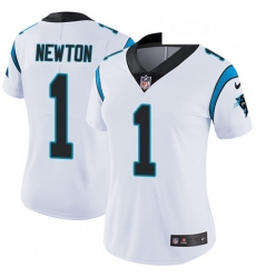 Womens Nike Carolina Panthers 1 Cam Newton White Vapor Untouchable Limited Player NFL Jersey