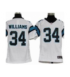 Youth Nike Carolina Panthers #34 DeAngelo Williams white Jerseys