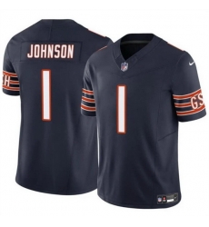 Men Chicago Bears 1 Jaylon Johnson Navy 2024 F U S E  Vapor Stitched Football Jersey