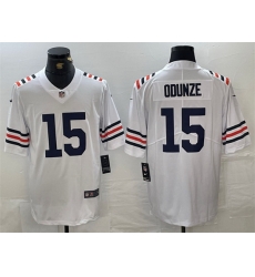 Men Chicago Bears 15 Rome Odunze White 2024 Draft Vapor Stitched Football Jersey