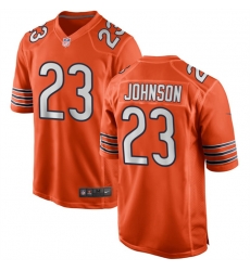 Men Chicago Bears 23 Roschon Johnson Orange Stitched Game Jersey