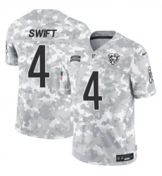 Men Chicago Bears 4 D 27Andre Swift 2024 F U S E Arctic Camo Salute To Service Limited Stitched Football Jersey