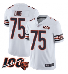 Men Chicago Bears 75 Kyle Long White Vapor Untouchable Limited Player 100th Season Football Jersey