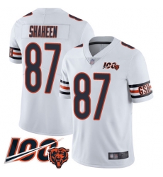 Men Chicago Bears 87 Adam Shaheen White Vapor Untouchable Limited Player 100th Season Football Jersey