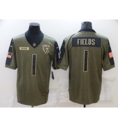 Men's Chicago Bears #1 Justin Fields 2021 Salute To Service Limited Jersey