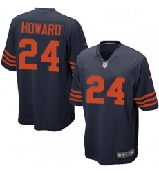 Mens Nike Chicago Bears 24 Jordan Howard Game Navy Blue Alternate NFL Jersey