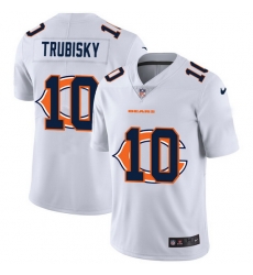 Nike Bears 10 Mitchell Trubisky White Shadow Logo Limited Jersey