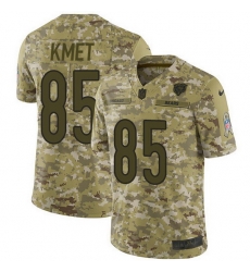 Nike Bears 85 Cole Kmet Camo Men Stitched NFL Limited 2018 Salute To Service Jersey