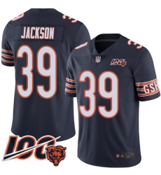 Youth Chicago Bears 39 Eddie Jackson Navy Blue Team Color 100th Season Limited Football Jersey