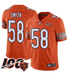 Youth Chicago Bears 58 Roquan Smith Orange Alternate 100th Season Limited Football Jersey