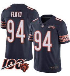 Youth Chicago Bears 94 Leonard Floyd Navy Blue Team Color 100th Season Limited Football Jersey