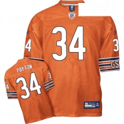 Youth Reebok Chicago Bears 34 Walter Payton Orange Authentic Throwback NFL Jersey