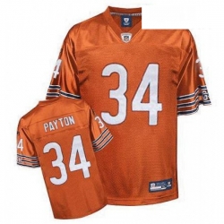 Youth Reebok Chicago Bears 34 Walter Payton Orange Premier EQT Throwback NFL Jersey