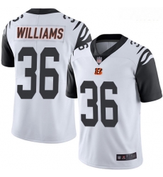 Bengals 36 Shawn Williams White Men Stitched Football Limited Rush Jersey