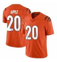 Men Cincinnati Bengals #20 Eli Apple 2021 Orange Vapor Limited Stitched NFL Jersey