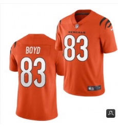 Men Cincinnati Bengals #83 Tyler Boyd 2021 Orange Vapor Untouchable Limited Stitched NFL Jersey