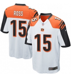 Mens Nike Cincinnati Bengals 15 John Ross Game White NFL Jersey