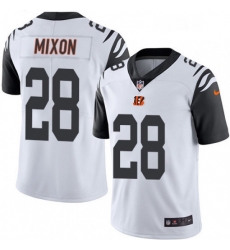 Mens Nike Cincinnati Bengals 28 Joe Mixon Limited White Rush Vapor Untouchable NFL Jersey