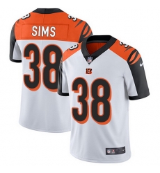 Nike Bengals 38 LeShaun Sims White Men Stitched NFL Vapor Untouchable Limited Jersey