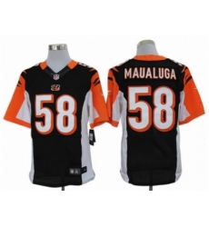 Nike Cincinnati Bengals 58 Rey Maualuga Black Elite NFL Jersey