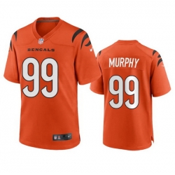 Youth Cincinnati Bengals 99 Myles Murphy Orange Stitched Game Jersey