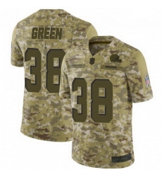 Men Cleveland Browns 38 A.J. Green Brown 2018 Saluto To Service Limited Jersey