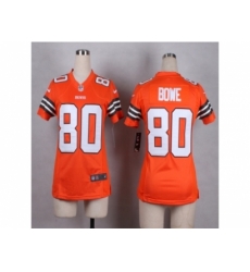 Women Nike cleveland browns 80 Dwayne Bowe Orange NFL Jersey