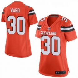 Womens Nike Cleveland Browns 30 Denzel Ward Game Orange Alternate NFL Jersey