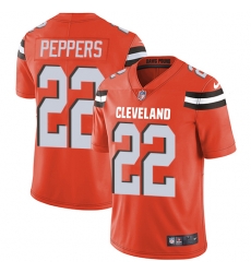 Nike Browns #22 Jabrill Peppers Orange Alternate Youth Stitched NFL Vapor Untouchable Limited Jersey