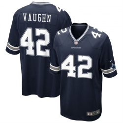 Men Dallas Cowboys 42 Vaughn Navy Untouchable Limited Stitched Football Jersey