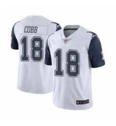 Mens Dallas Cowboys 18 Randall Cobb Limited White Rush Vapor Untouchable Football Jersey