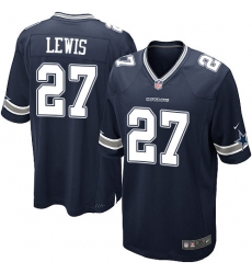 Nike Cowboys #27 Jourdan Lewis Navy Blue Mens Team Color NFL Game Jersey