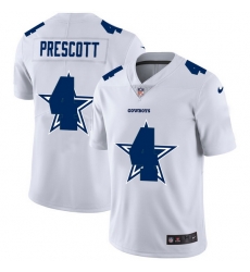 Nike Cowboys 4 Dak Prescott White Shadow Logo Limited Jersey