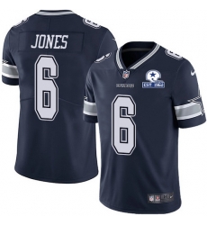 Nike Cowboys 6 Chris Jones Navy Blue Team Color Men Stitched With Established In 1960 Patch NFL Vapor Untouchable Limited Jersey