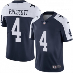 Youth Nike Dallas Cowboys 4 Dak Prescott Navy Blue Throwback Alternate Vapor Untouchable Limited Player NFL Jersey