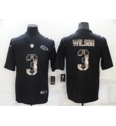 Men Denver Broncos 3 Russell Wilson Black Statue Of Liberty Limited Stitched jersey