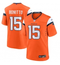 Men Denver Broncos Nik Bonitto Orange 2024 Stitched NFL Jersey