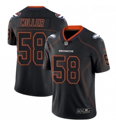 Men Nike Denver Broncos 58 Von Miller Limited Lights Out Black Rush NFL Jersey