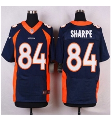 NEW Denver Broncos #84 Shannon Sharpe Navy Blue Alternate Men Stitched NFL Elite jersey