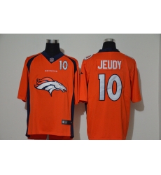 Nike Broncos 10 Jerry Jeudy Orange Team Big Logo Number Vapor Untouchable Limited Jersey